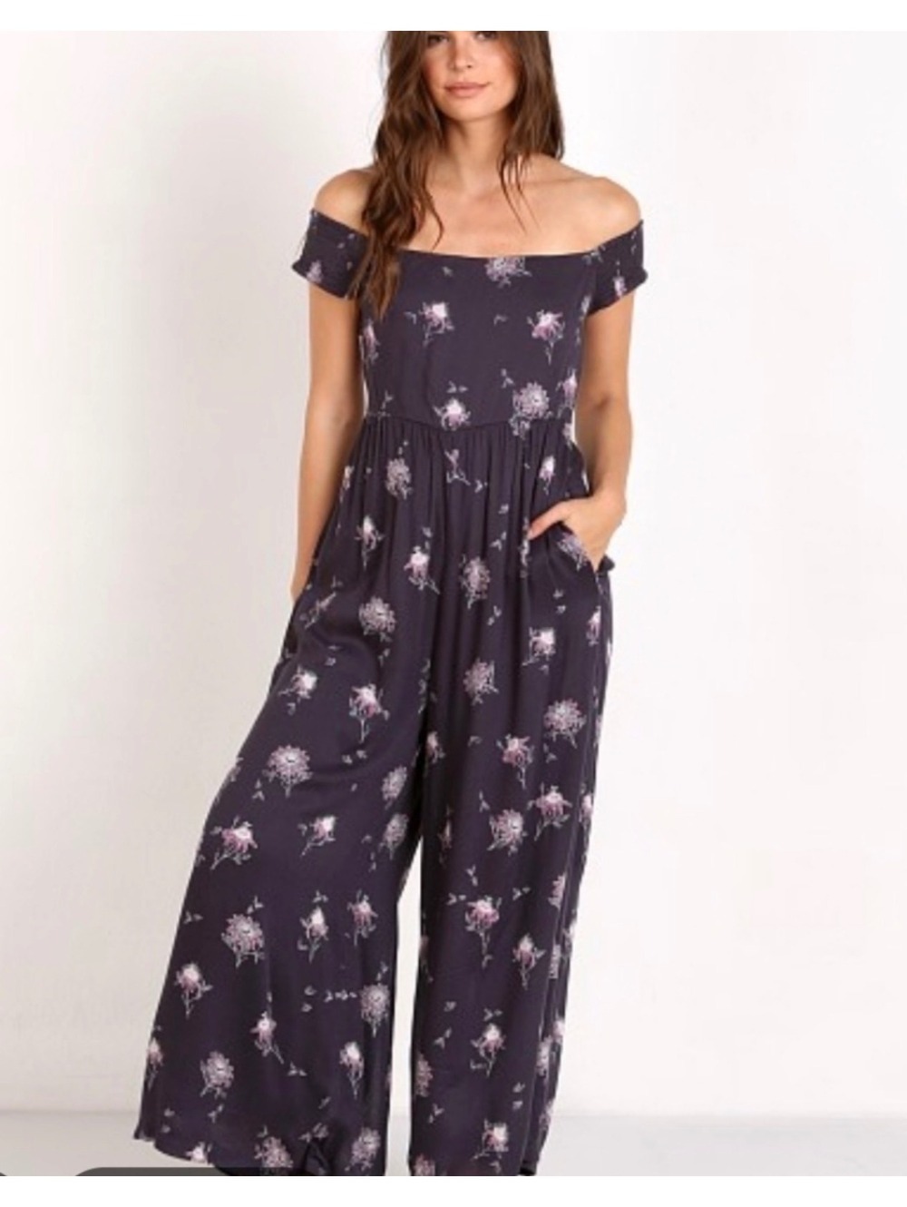 Free People Aster Jumper  S Cottagecore Boho Floral Romper